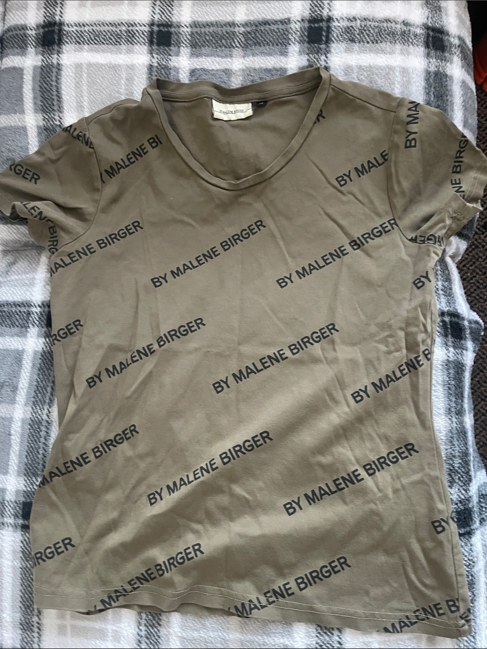 By Malene Birger Olive Green Logo Tee